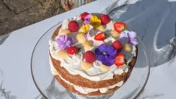 Summer Honey & Lime Courgette Cake
