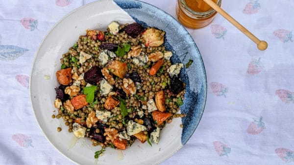 Winter Roasted Roots and Lentil Salad