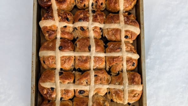 Hot Cross Honey Buns