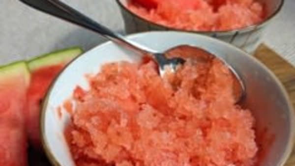 Watermelon, Honey, and Black Pepper Granita